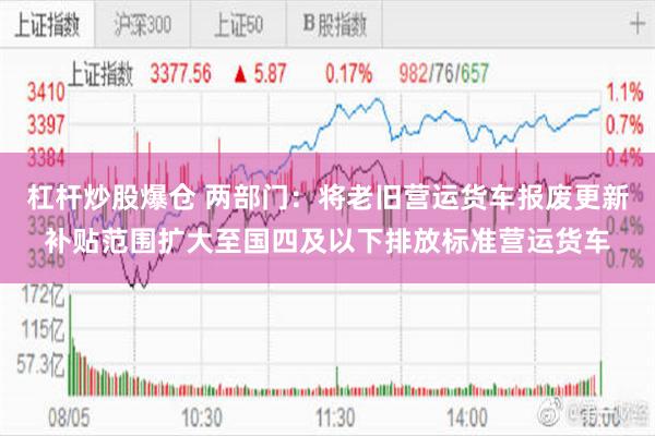 杠杆炒股爆仓 两部门：将老旧营运货车报废更新补贴范围扩大至国四及以下排放标准营运货车