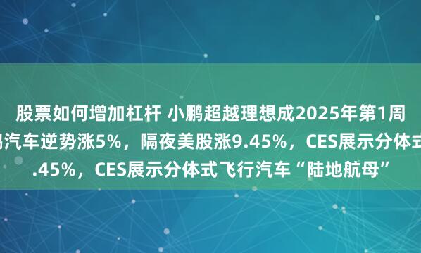 股票如何增加杠杆 小鹏超越理想成2025年第1周新势力销量第一！小鹏汽车逆势涨5%，隔夜美股涨9.45%，CES展示分体式飞行汽车“陆地航母”